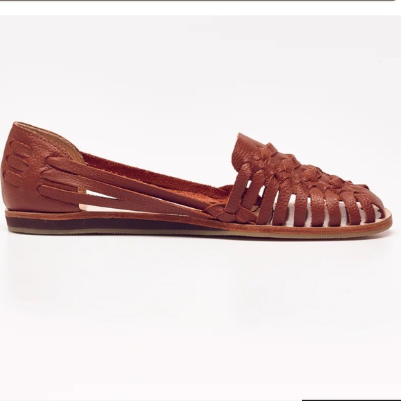 Nisolo Huarache Leather Braided Sandal Shoe Burnt Sienna Womens‎ 8 Brown Tan EUC - Picture 3 of 15